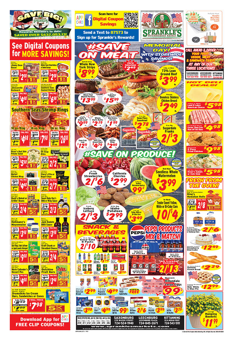 Sprankle's Markets ad circular preview